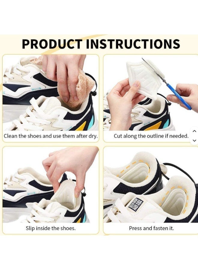 وسادات الكعب (6 أزواج) - حشوات خلفية للكعب - بطانات مانعة للانزلاق، حشوات للأحذية الفضفاضة، واقيات مضادة للانزلاق والتآكل للأحذية الطويلة والرياضية - Image 4